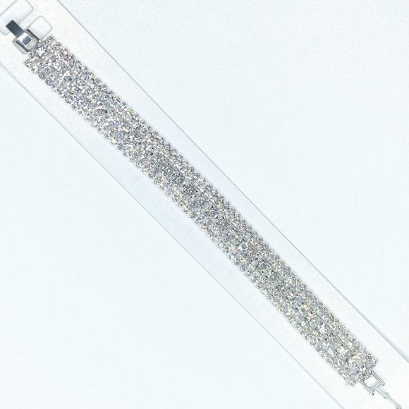 Bridal/Formal/Prom Bracelet with Clear Crystals - Picture 2 of 4